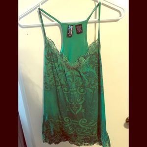 🍁3/$25🍁 Green lace racerback camisole tank